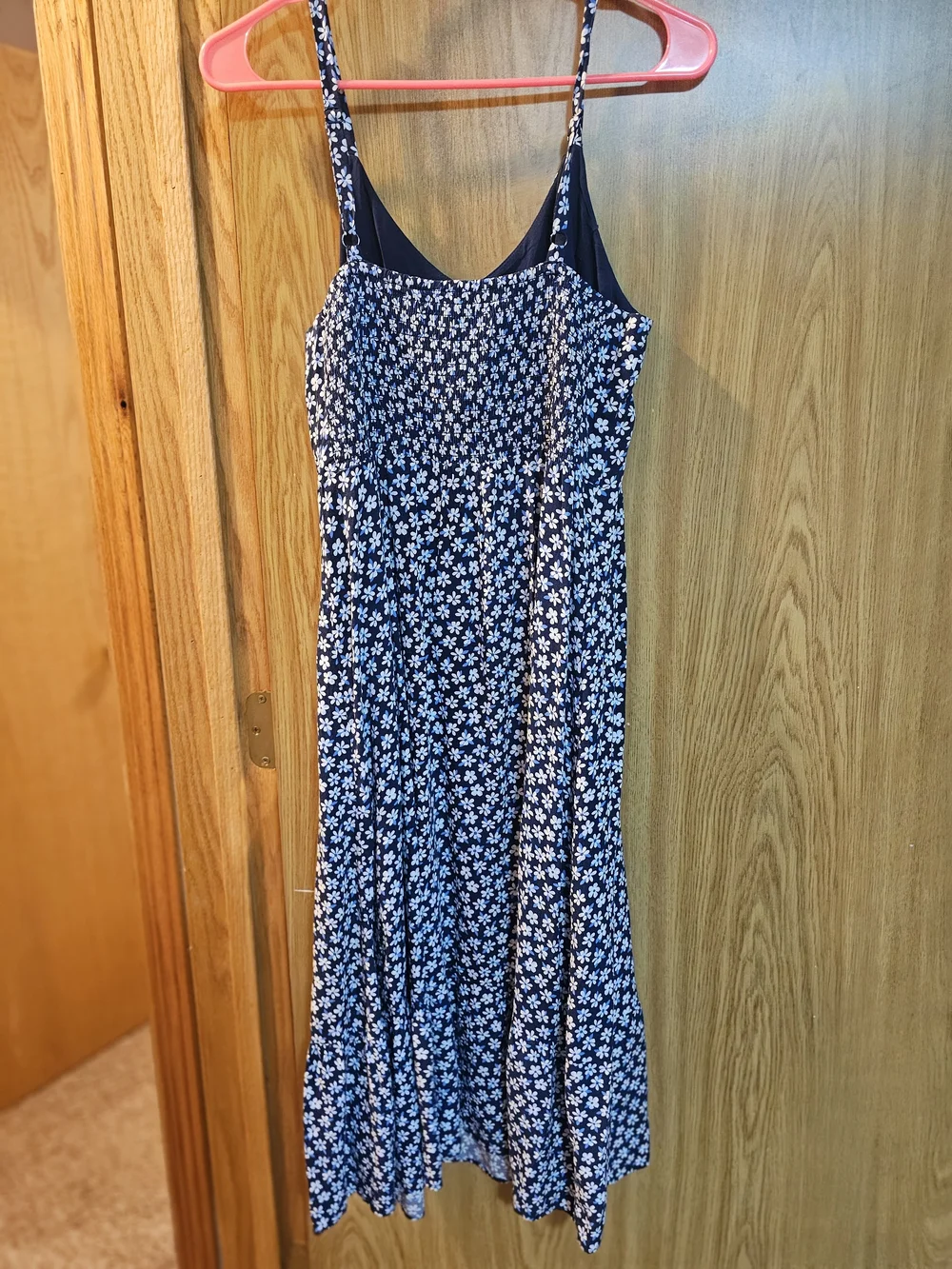 Old Navy Navy Blue Floral Midi Sundress